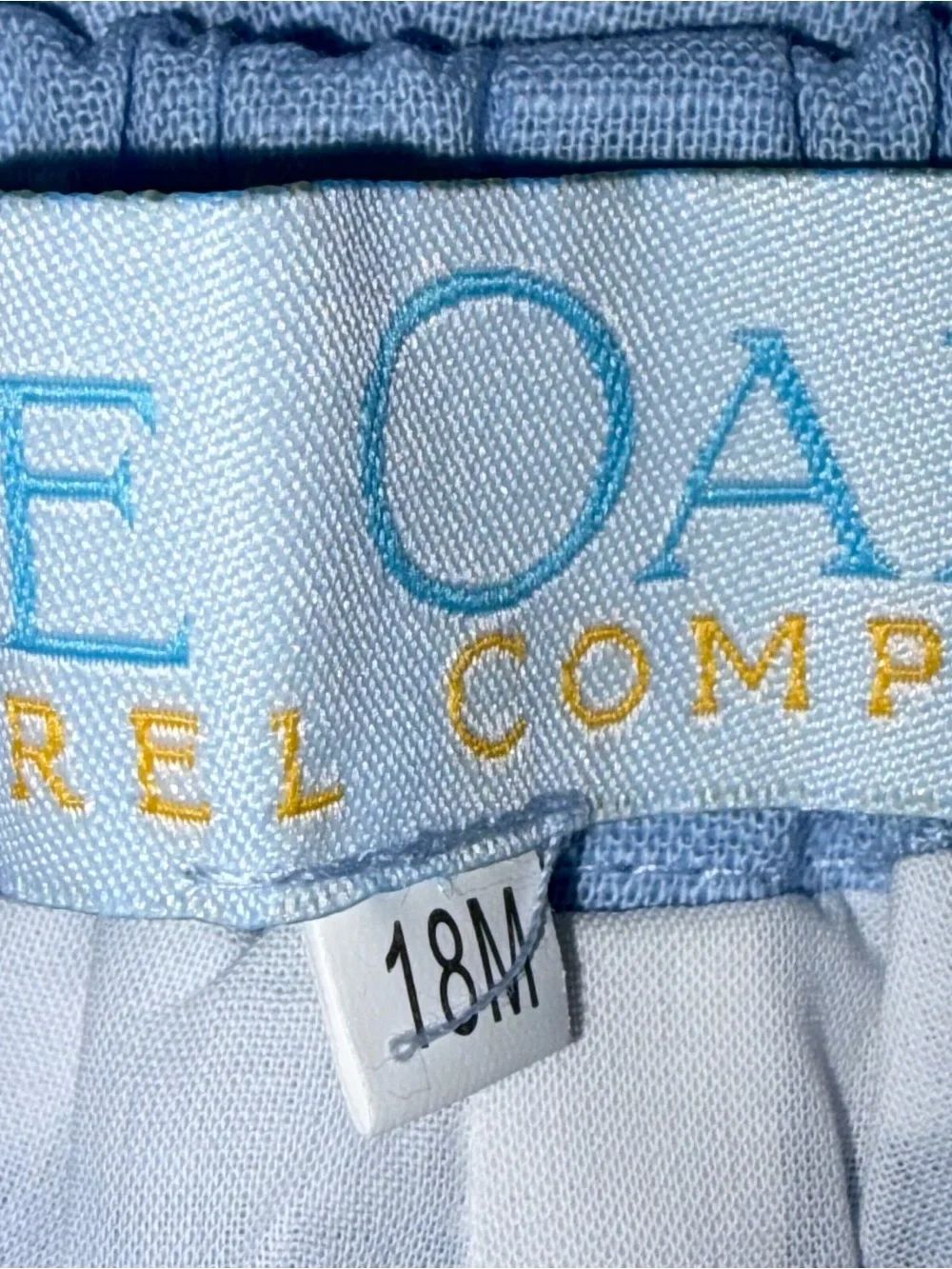The Oaks Apparel Co Joseph Blue Linen Short Set fully lined sz 18 months NWT